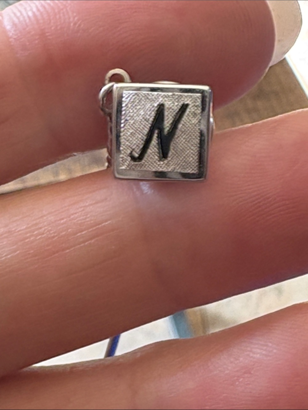 Men’s Swank Silver Initial 'N' Tie or Lapel Pin - Personalized Men’s Jewelry